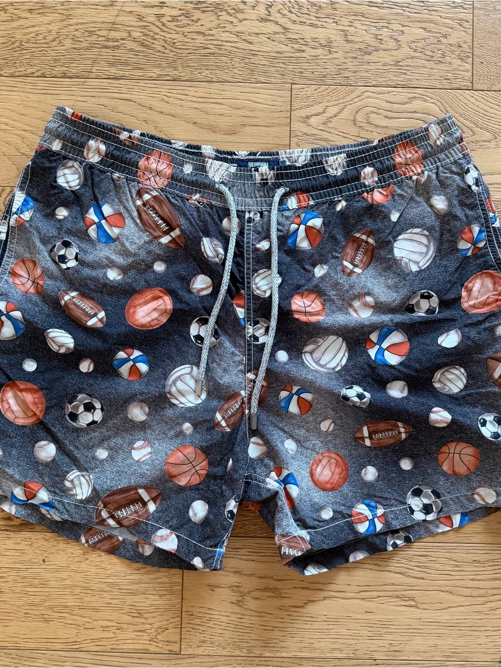 Vilebrequin Sports Ball Swim Shorts Bathing Suit Soccer Golf Preppy